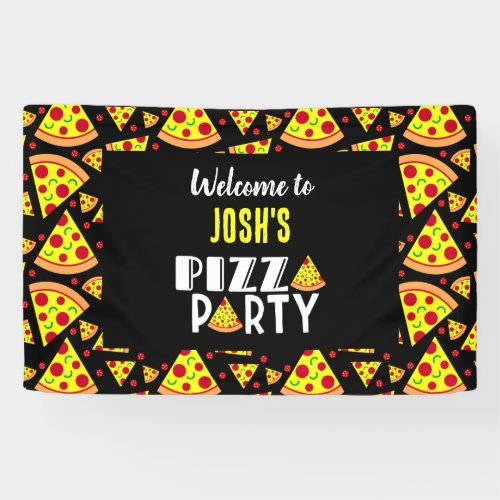 Pizza Birthday Party Welcome Sign