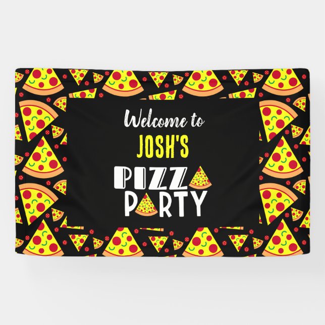 Pizza Birthday Party Welcome Sign (Horizontal)