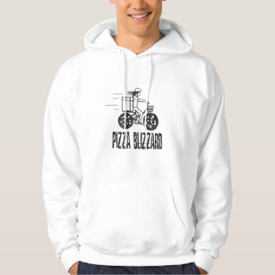 Pizza Blizzard Bike Courier Driver Hoodie