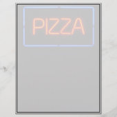 PIZZA Blue & Red Neon Sign (Front)