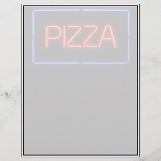 PIZZA Blue & Red Neon Sign (Front)