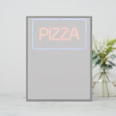 PIZZA Blue & Red Neon Sign (Standing Front)