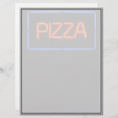 PIZZA Blue & Red Neon Sign (Front/Back)