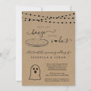 Pizza & Booze Before I Dos Couple's Wedding Shower Invitation