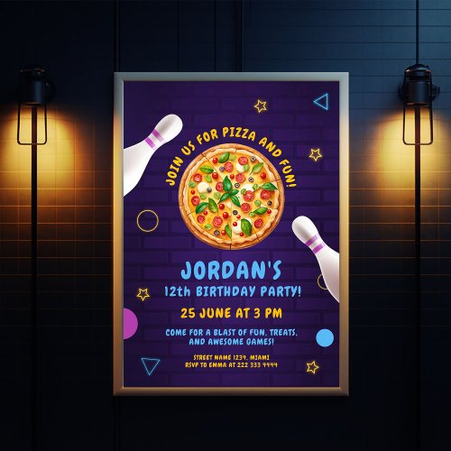 Pizza Bowling Fun Birthday Party