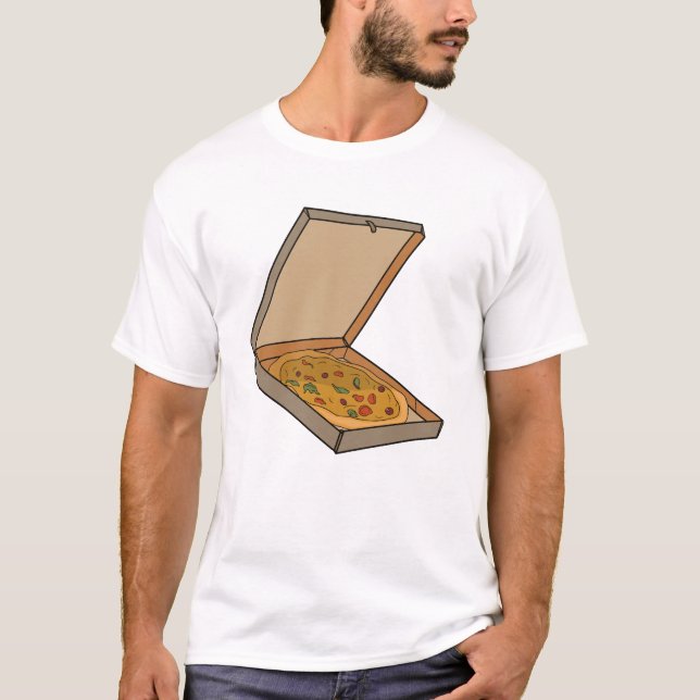 Pizza Box Pop Art Slice T-Shirt (Front)
