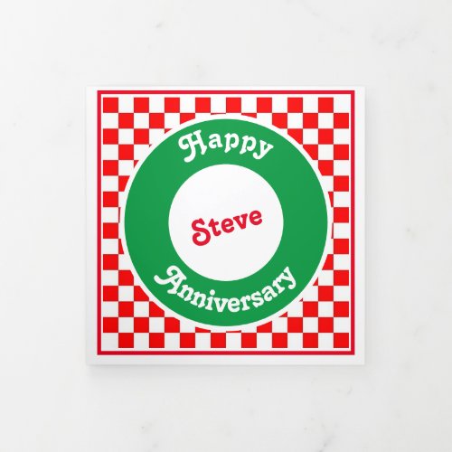 Pizza Box Puns Anniversary Valentine Tri_Fold Card