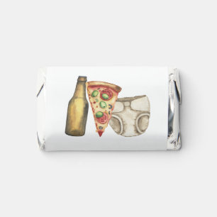 Pizza, Brews and Diapers too Baby shower Hershey's Miniatures