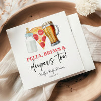 Pizza Brews and Diapers Too! Baby Shower