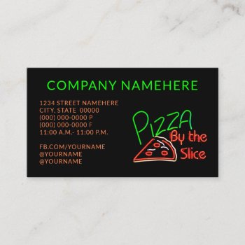 Pizza Business Card by CarriesCamera at Zazzle