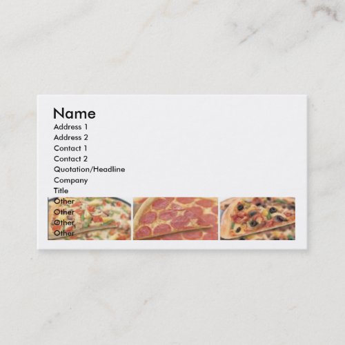 Pizza Business Card