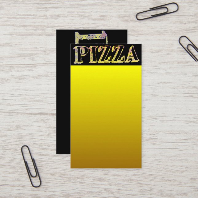 Pizza Business Card (Front/Back In Situ)
