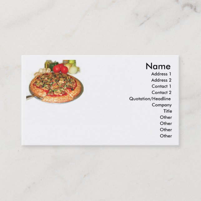 Pizza Business card (Front)