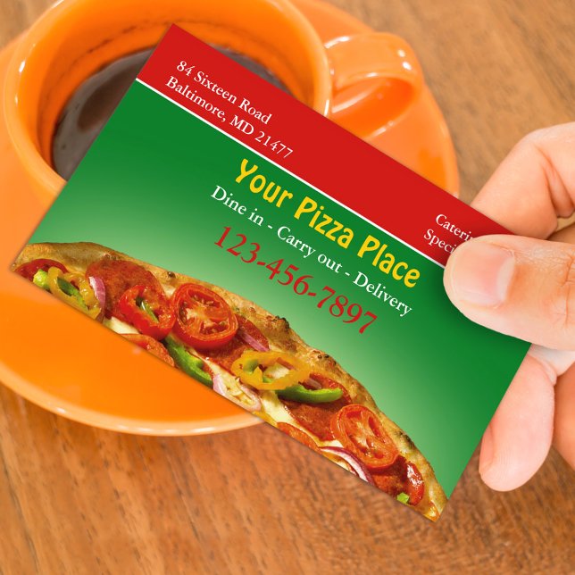 Pizza Business Card Template (Creator Uploaded)