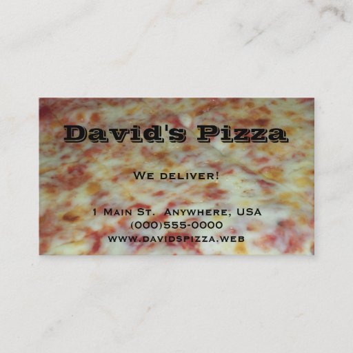 Customizable "Pizza" Business Cards