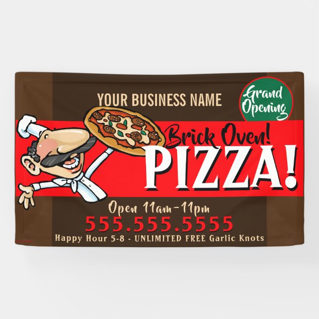 Pizza Business Customizable Promo Banner  (Horizontal)