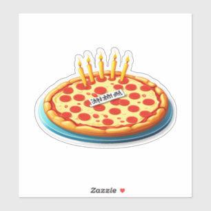 Pizza, Cake, Repeat!" (Adults) Sticker