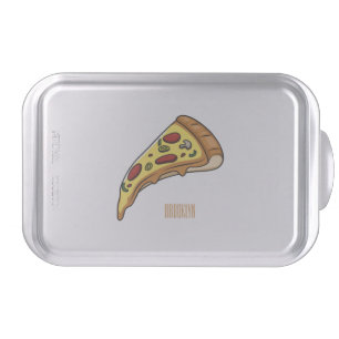 Pizza cartoon illustration cake pan