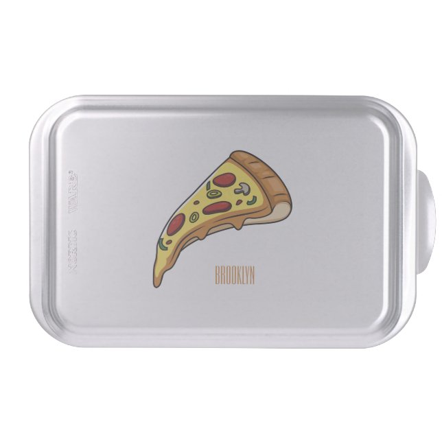 Pizza cartoon illustration cake pan (Front)