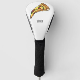 Pizza cartoon illustration golf head cover