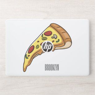 Pizza cartoon illustration HP laptop skin