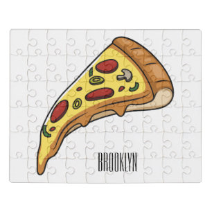 Pizza cartoon illustration jigsaw puzzle