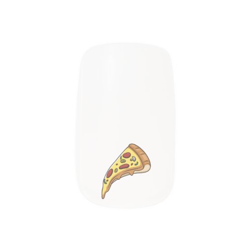 Pizza cartoon illustration minx nail art
