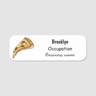 Pizza labels. Pizzeria logo design italian cuisine pie food