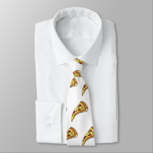 pizza cartoon illustration neck tie