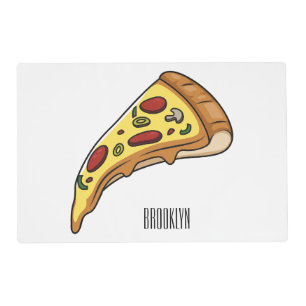 Pizza cartoon illustration placemat
