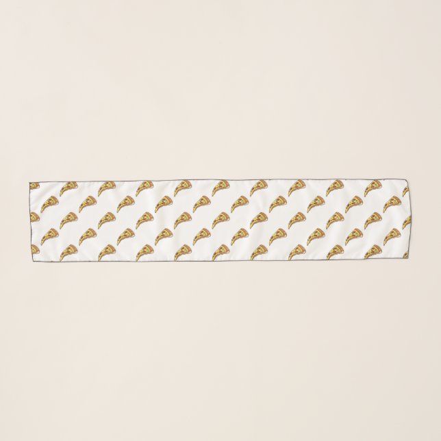 Pizza cartoon illustration  scarf (Front (Horizontal))