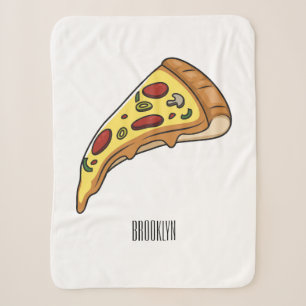 Pizza cartoon illustration sherpa blanket