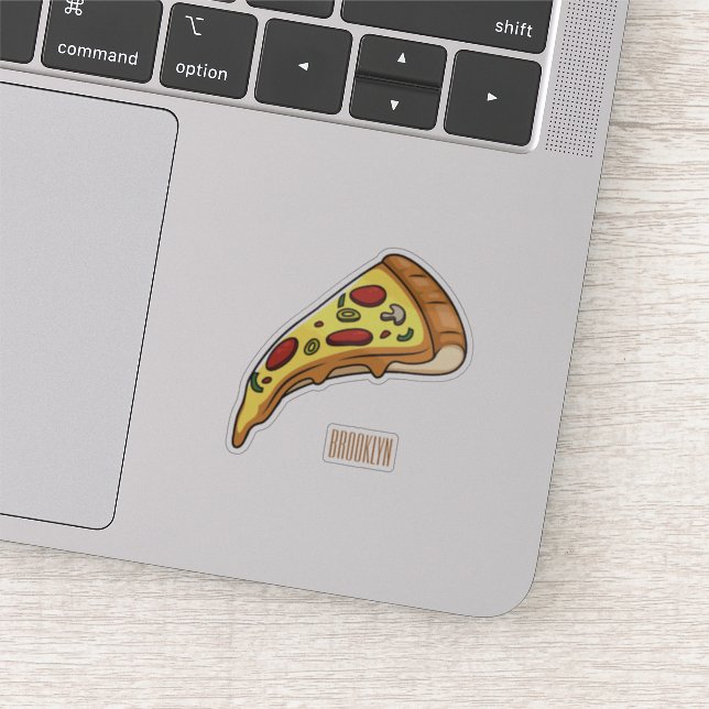 Pizza cartoon illustration sticker (Detail)