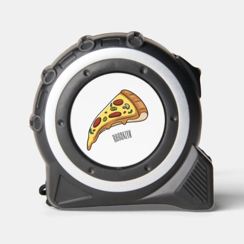 Pizza cartoon illustration  tape measure