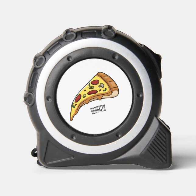 Pizza cartoon illustration  tape measure (Front)