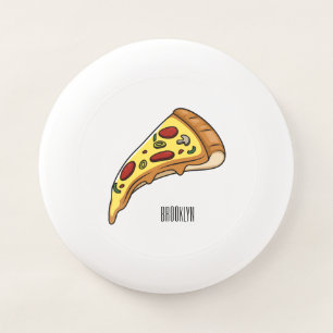 Pizza cartoon illustration Wham-O frisbee