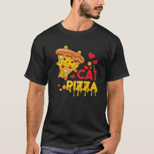 Pizza Cat Fast Food Lover Pie Eater Foodie Men Wom T-Shirt