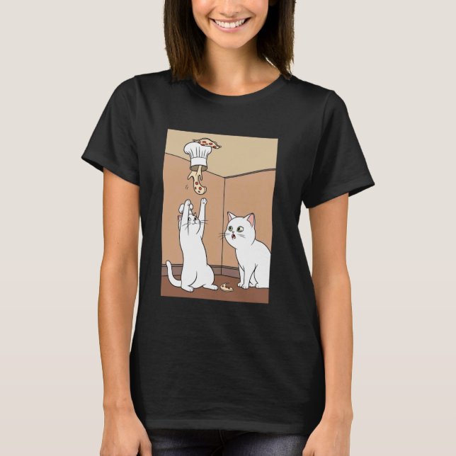 Pizza Cat Hungry T-Shirt (Front)