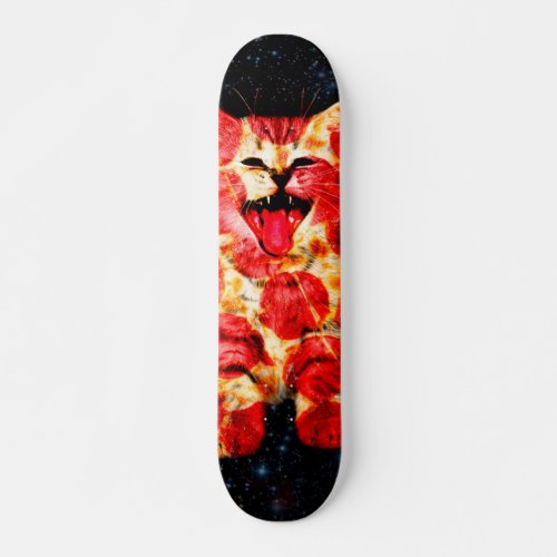 Pizza cat in space skateboard