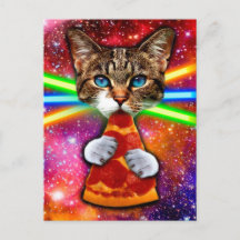 FUNNY CAT hiding from the astronaut SPACE Cosmos New Unposted Postcard 