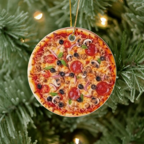 Pizza Ceramic Ornament