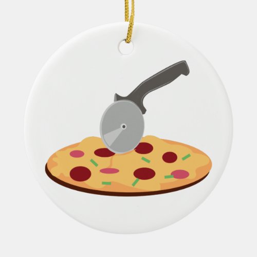 Pizza Ceramic Ornament