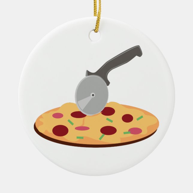 Pizza Ceramic Ornament (Front)
