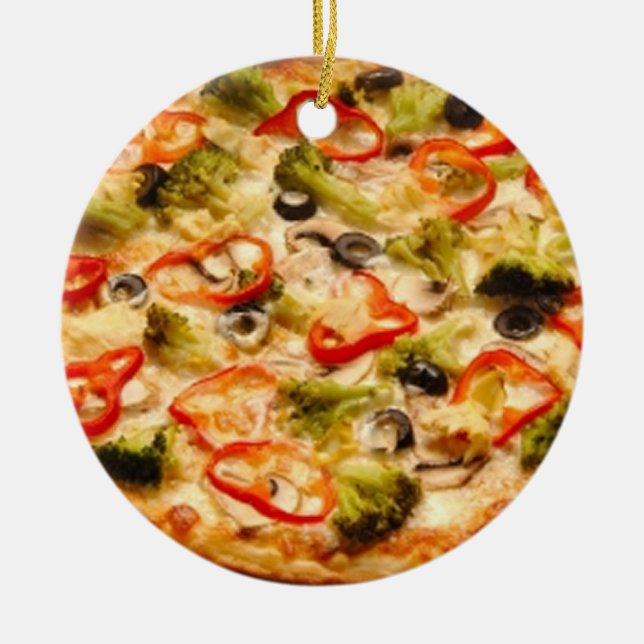 Pizza Ceramic Ornament (Front)
