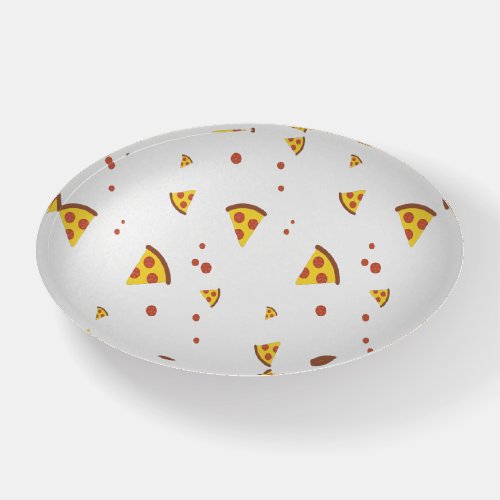 Pizza cheese and pepperonis fun kid retro pattern paperweight