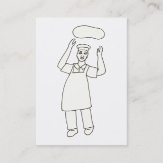Pizza Chef Coloring Business Cards
