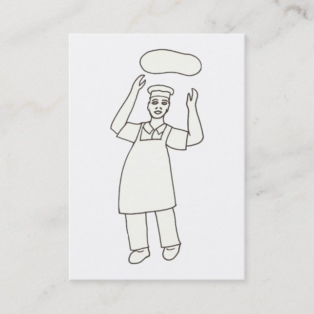 Pizza Chef Coloring Business Cards (Front)