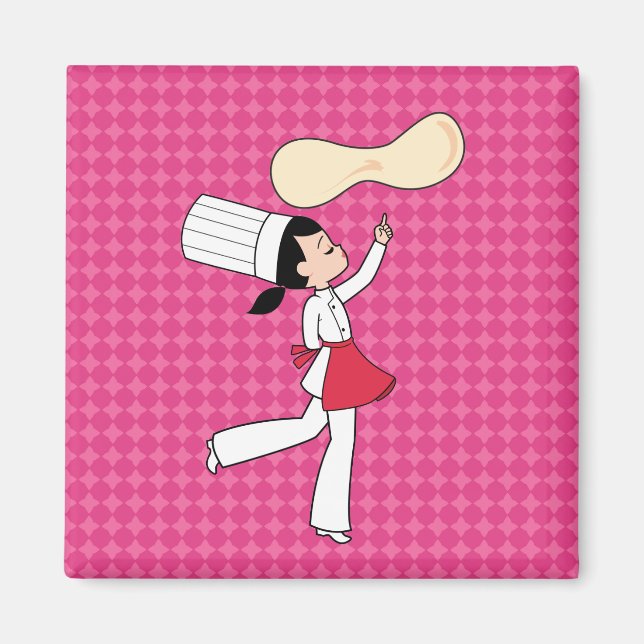 Pizza Chef Fridge Magnet (Front)