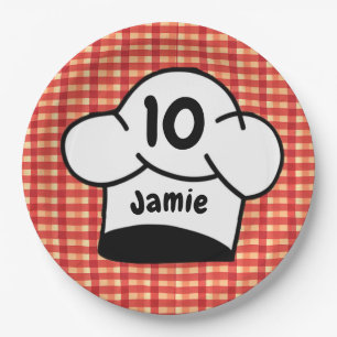 Pizza Chef Kids birthday Party Paper Plates