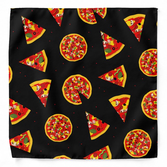 Pizza Chef Pizzeria Pattern Bandana (Front)